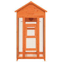 VidaXL Gaiola para pássaros 91,5x53x170 cm pinho maciço castanho