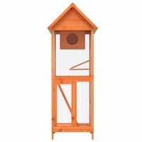 VidaXL Gaiola para pássaros 60x58,5x160 cm pinho maciço castanho