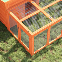 vidaXL Coelheira 144x123x67,5 cm pinho maciço castanho