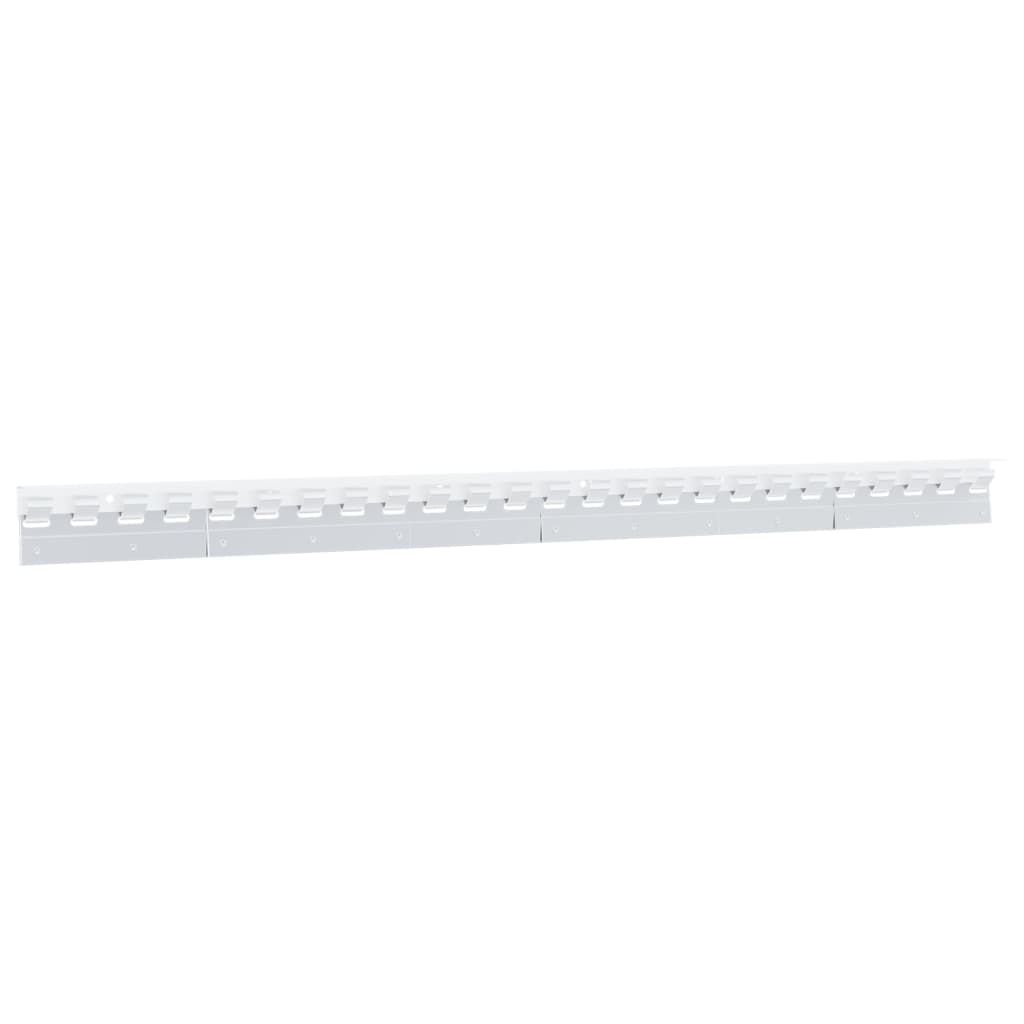 vidaXL Placas de fixação 6 pcs 20 cm aço inoxidável prateado
