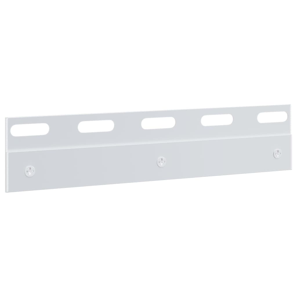 vidaXL Placas de fixação 6 pcs 20 cm aço inoxidável prateado
