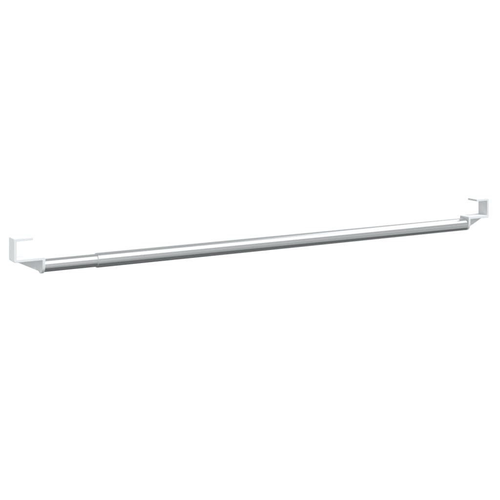 vidaXL Varões para cortinas 2 pcs 40-60 cm alumínio branco e prateado