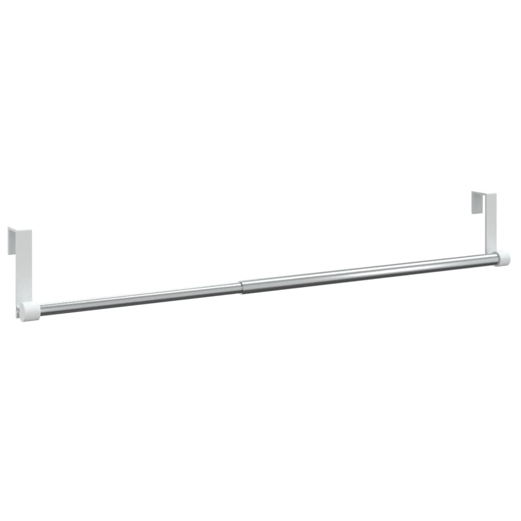 vidaXL Varões para cortinas 2 pcs 40-60 cm alumínio branco e prateado