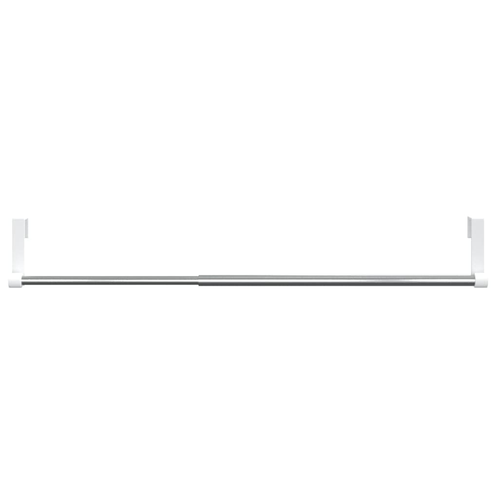 vidaXL Varões para cortinas 2 pcs 40-60 cm alumínio branco e prateado