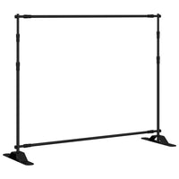 vidaXL Suporte para fundo fotográfico 254x243 cm aço preto
