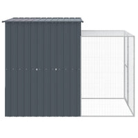 vidaXL Galinheiro com anexo 165x251x181 cm aço galvanizado antracite