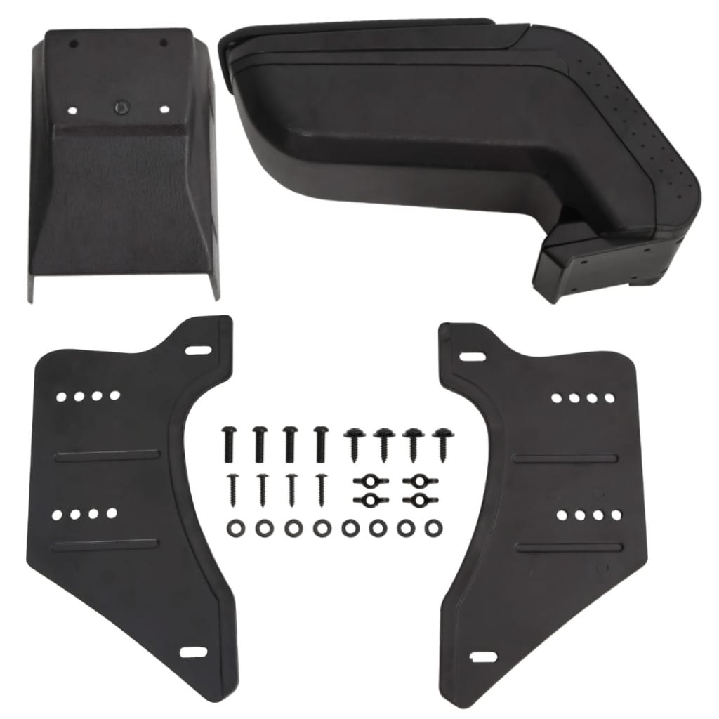 Apoio de braço p/ carro universal 14x30x(32-48,5) cm ABS preto