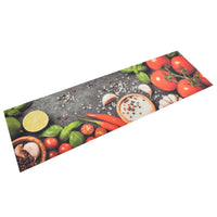 Tapete de cozinha lavável 45x150 cm veludo padrão vegetais