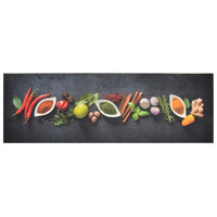 Tapete de cozinha lavável 60x180 cm veludo padrão especiarias
