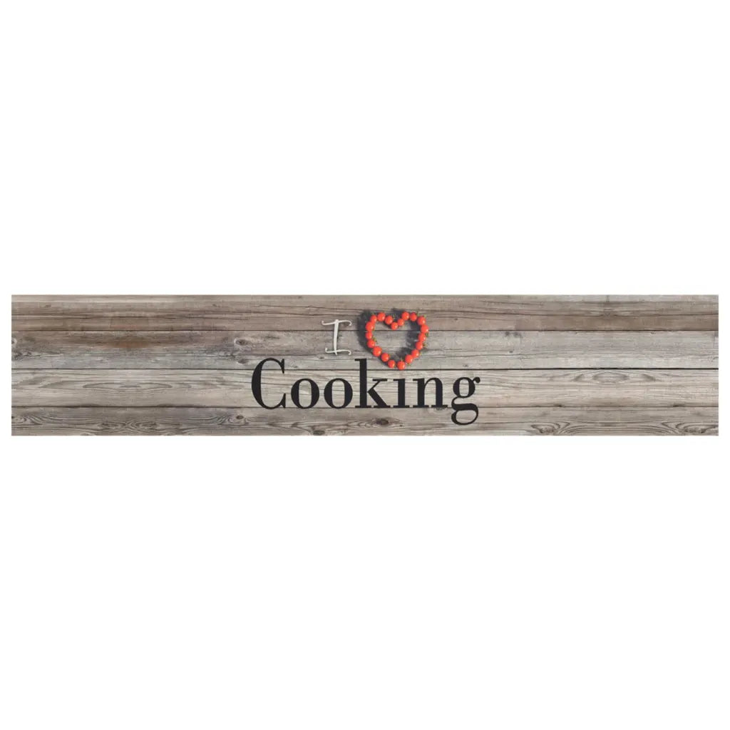 Tapete de cozinha lavável 60x300 cm veludo padrão cooking cinza