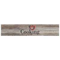 Tapete de cozinha lavável 60x300 cm veludo padrão cooking cinza
