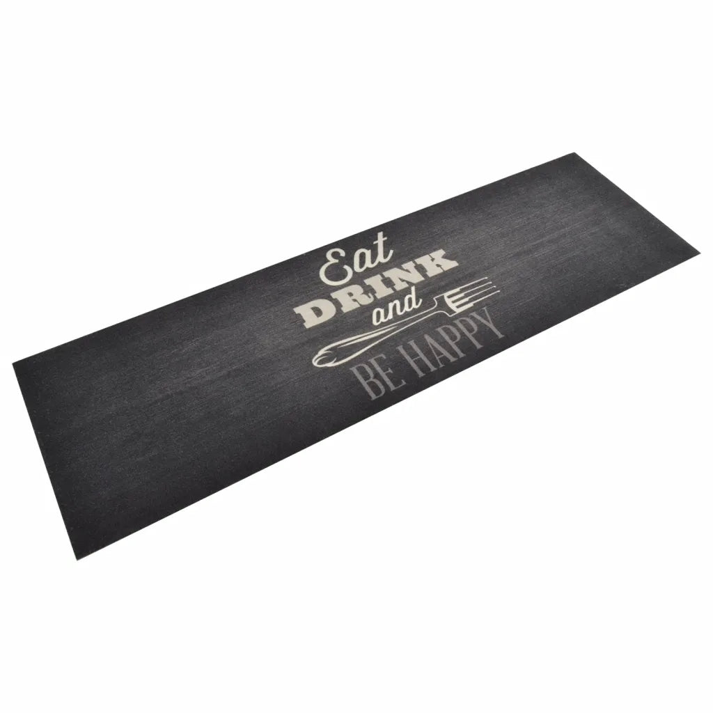 Tapete de cozinha lavável 60x180 cm veludo padrão cozinha preto
