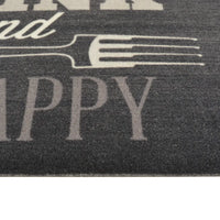 Tapete de cozinha lavável 60x180 cm veludo padrão cozinha preto