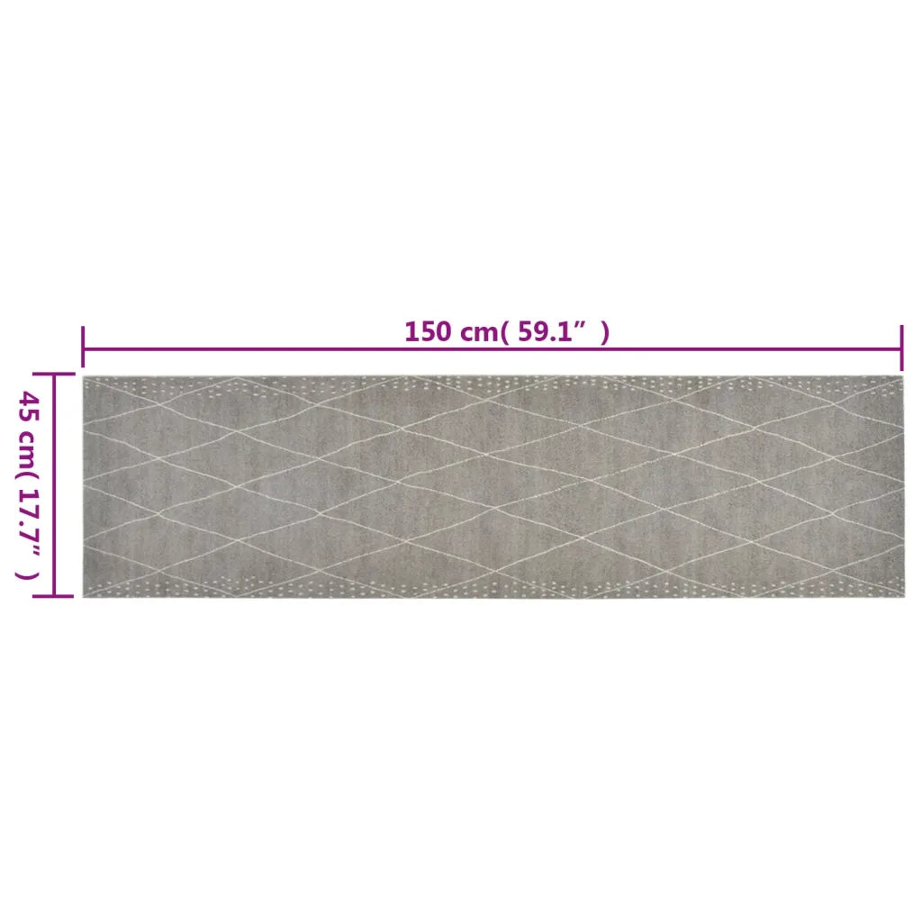 Tapete de cozinha lavável 45x150 cm veludo padrão losangos