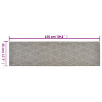 Tapete de cozinha lavável 45x150 cm veludo padrão losangos