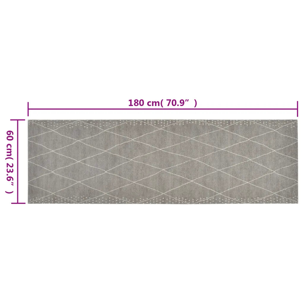 Tapete de cozinha lavável 60x180 cm veludo padrão losangos