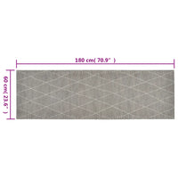 Tapete de cozinha lavável 60x180 cm veludo padrão losangos