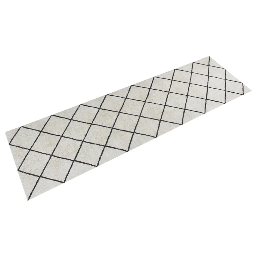 Tapete de cozinha lavável 45x150 cm veludo padrão quadrados
