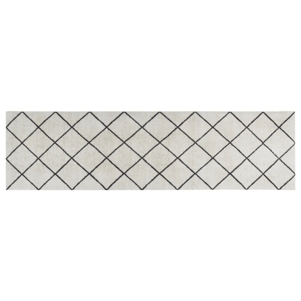 Tapete de cozinha lavável 45x150 cm veludo padrão quadrados