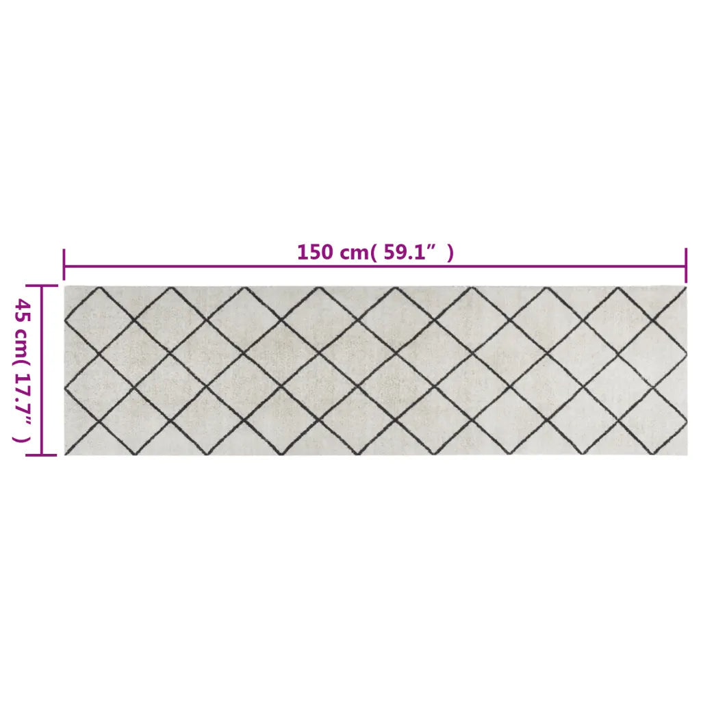 Tapete de cozinha lavável 45x150 cm veludo padrão quadrados