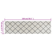 Tapete de cozinha lavável 45x150 cm veludo padrão quadrados