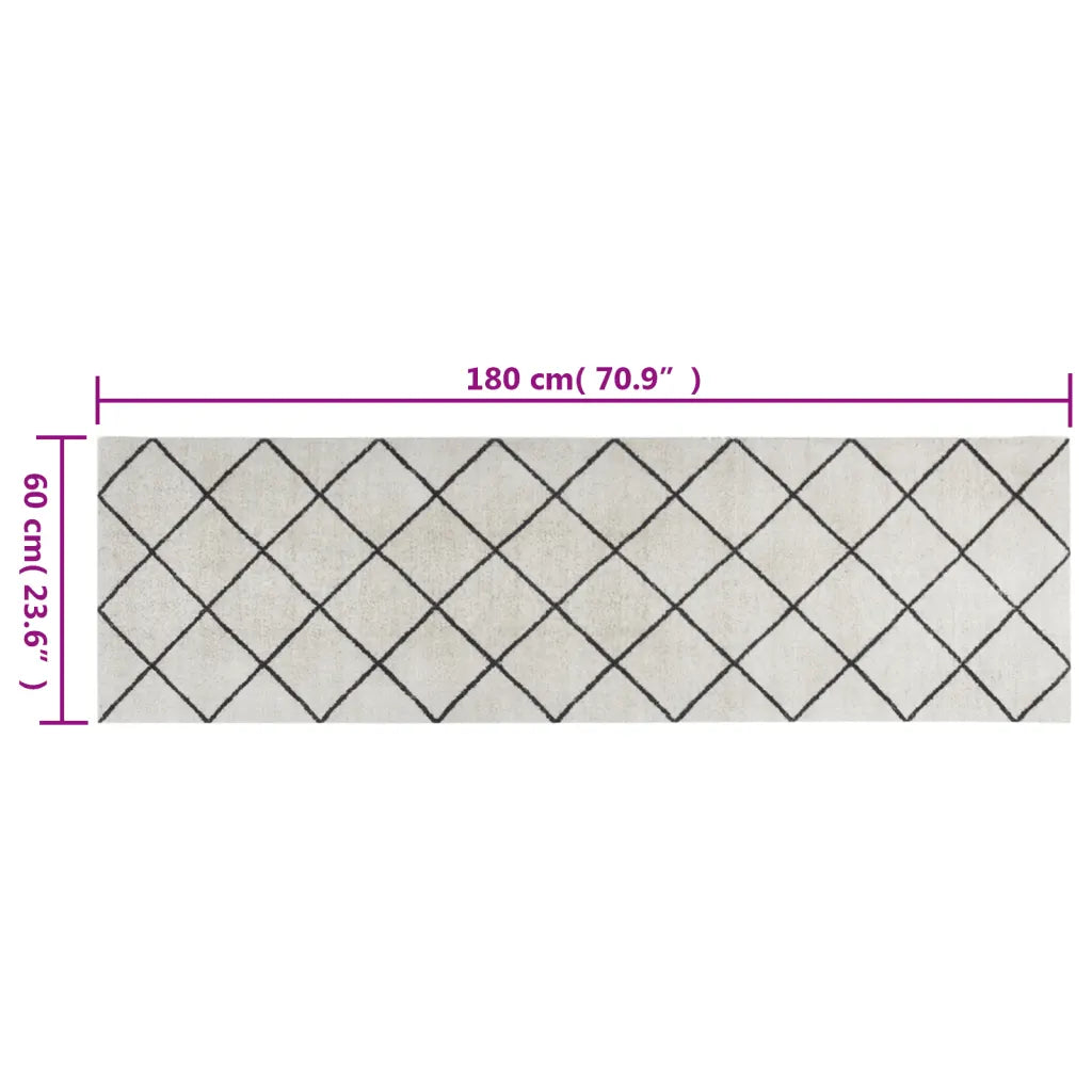 Tapete de cozinha lavável 60x180 cm veludo padrão quadrados