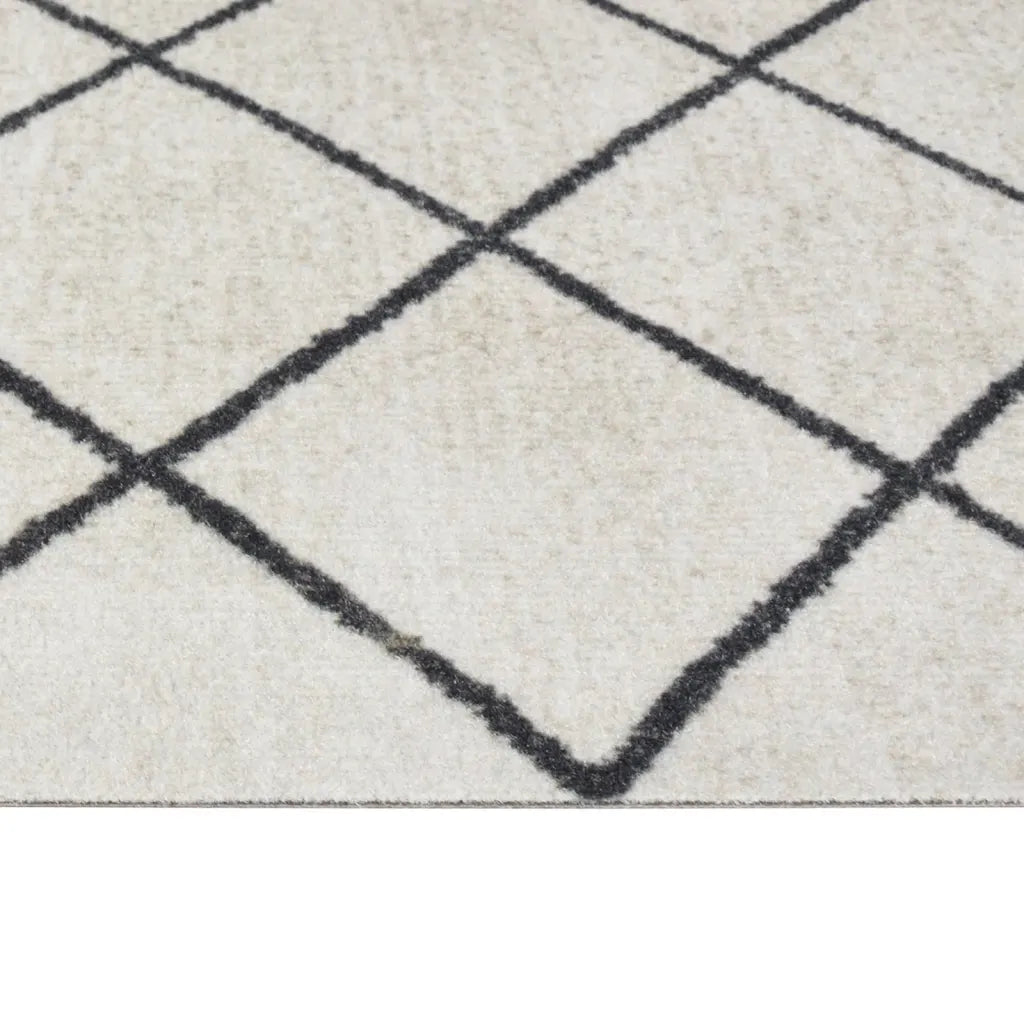 Tapete de cozinha lavável 60x300 cm veludo padrão quadrados