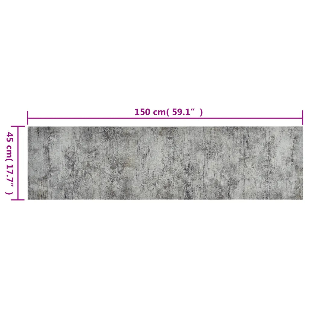 Tapete de cozinha lavável 45x150 cm veludo padrão betão