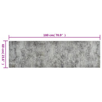 Tapete de cozinha lavável 60x180 cm veludo padrão betão