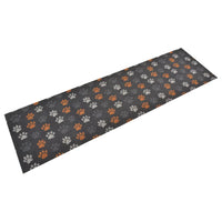 Tapete de cozinha lavável 45x150 cm veludo padrão patinhas