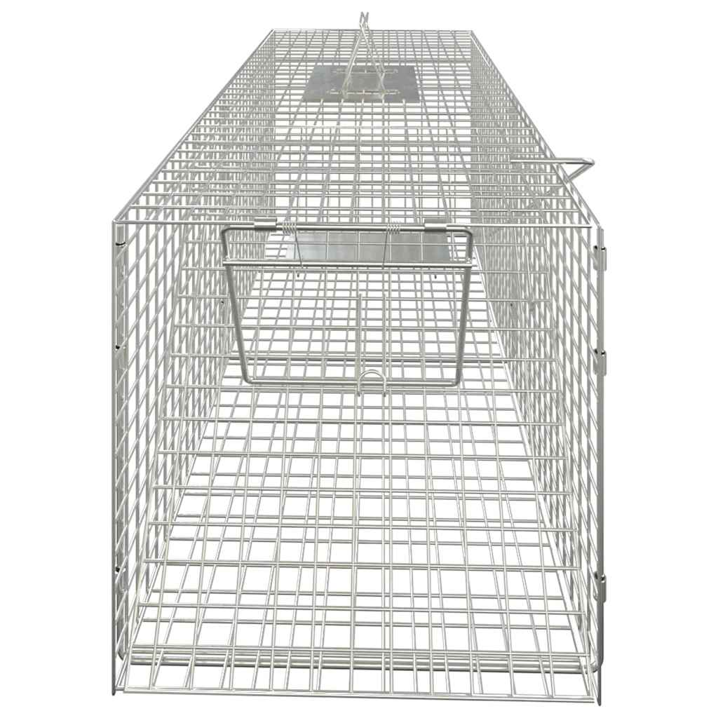 vidaXL Armadilha para animais 64,5x25x26,5 cm Ferro galvanizado