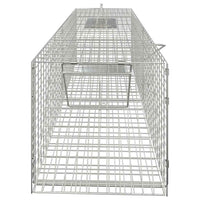 vidaXL Armadilha para animais 64,5x25x26,5 cm Ferro galvanizado