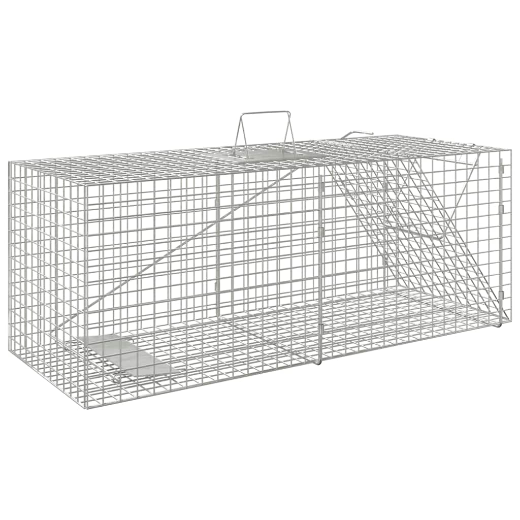 vidaXL Armadilha para animais 64,5x25x26,5 cm Ferro galvanizado