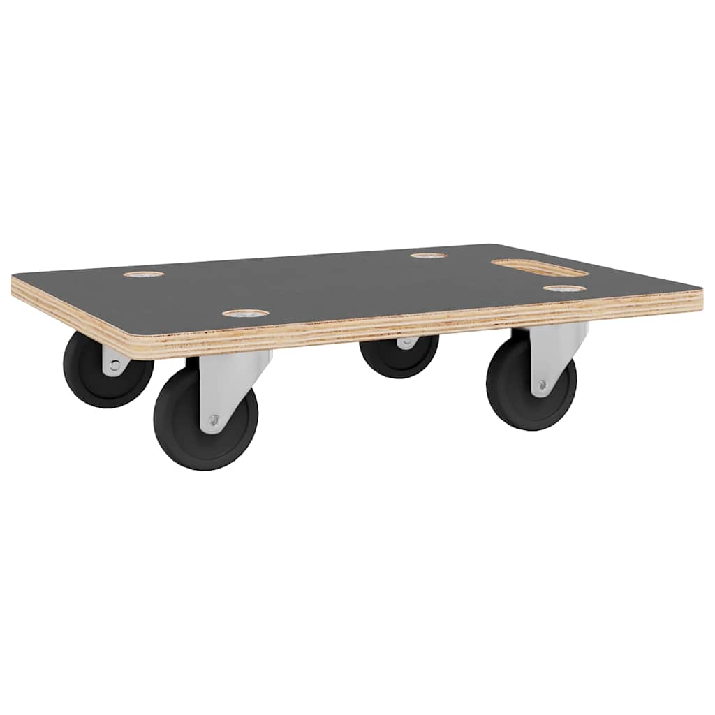 vidaXL Carrinhos de transporte 2 pcs retangular 50x35x11,5 cm 250 kg