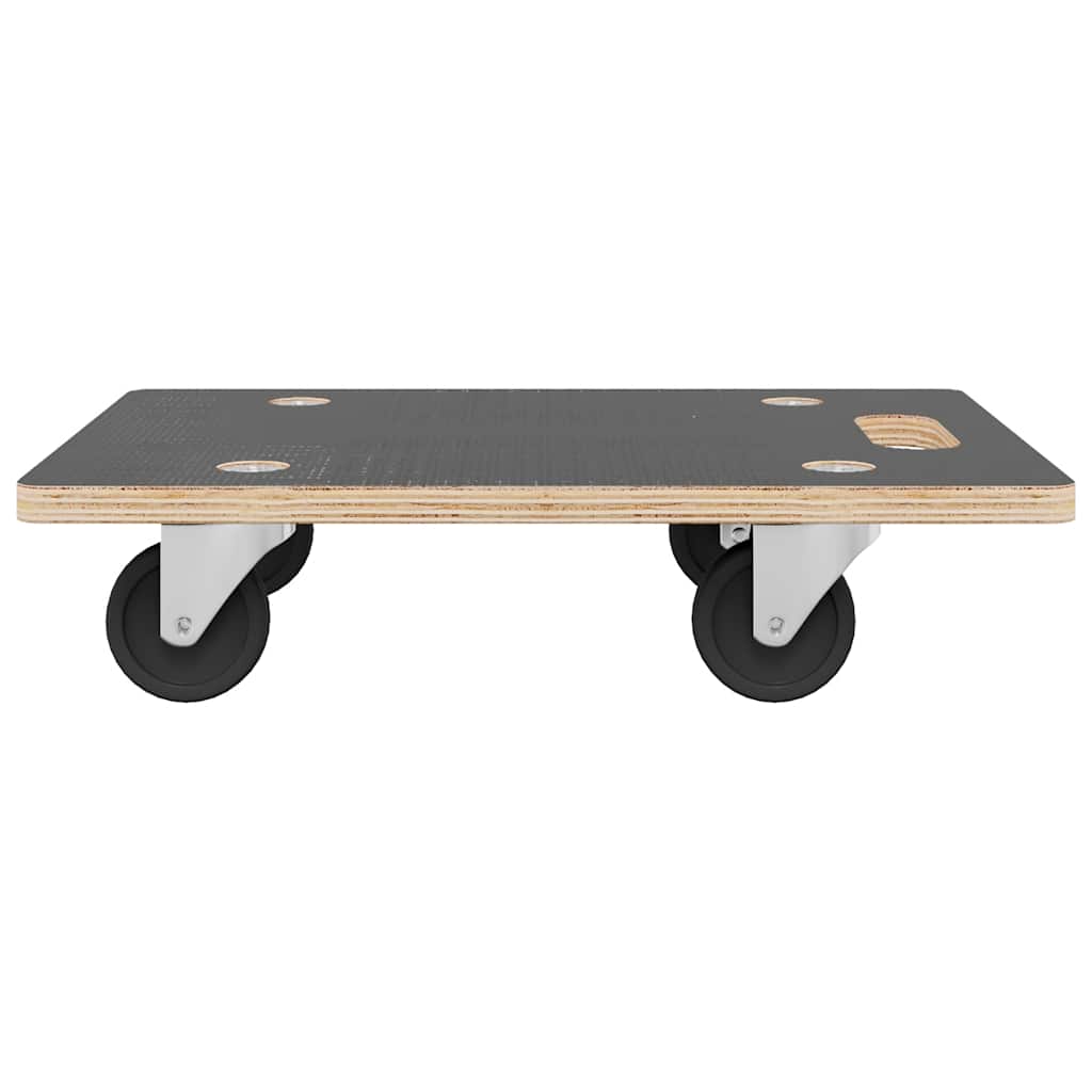 vidaXL Carrinhos de transporte 2 pcs retangular 50x35x11,5 cm 250 kg