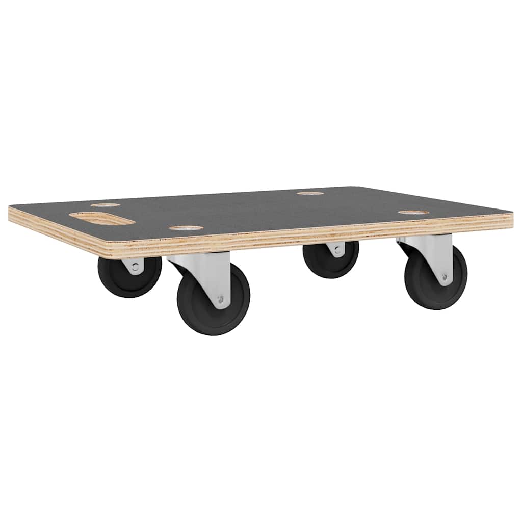 vidaXL Carrinhos de transporte 2 pcs retangular 50x35x11,5 cm 250 kg