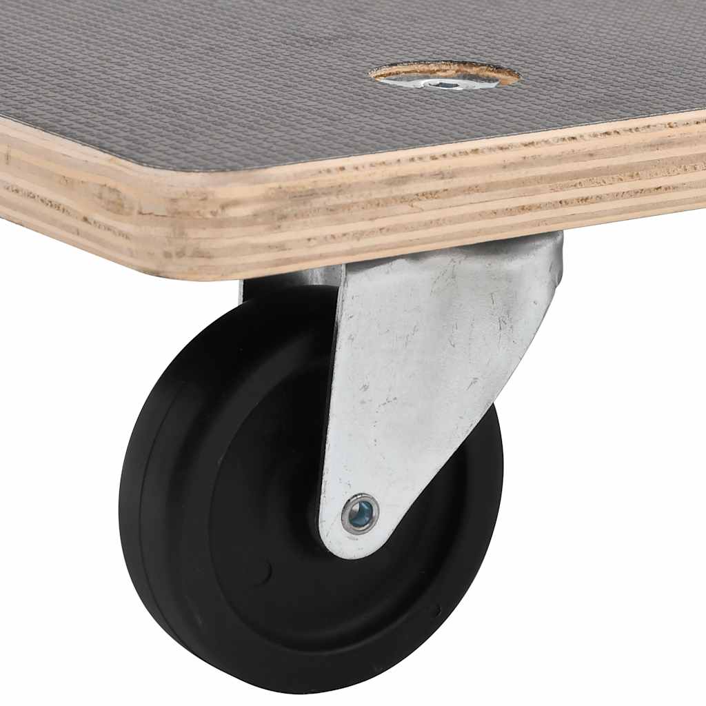 vidaXL Carrinhos de transporte 2 pcs retangular 50x35x11,5 cm 250 kg