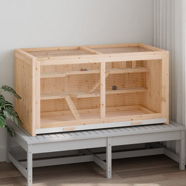Gaiola para hamster 104x52x54 cm madeira de abeto maciça