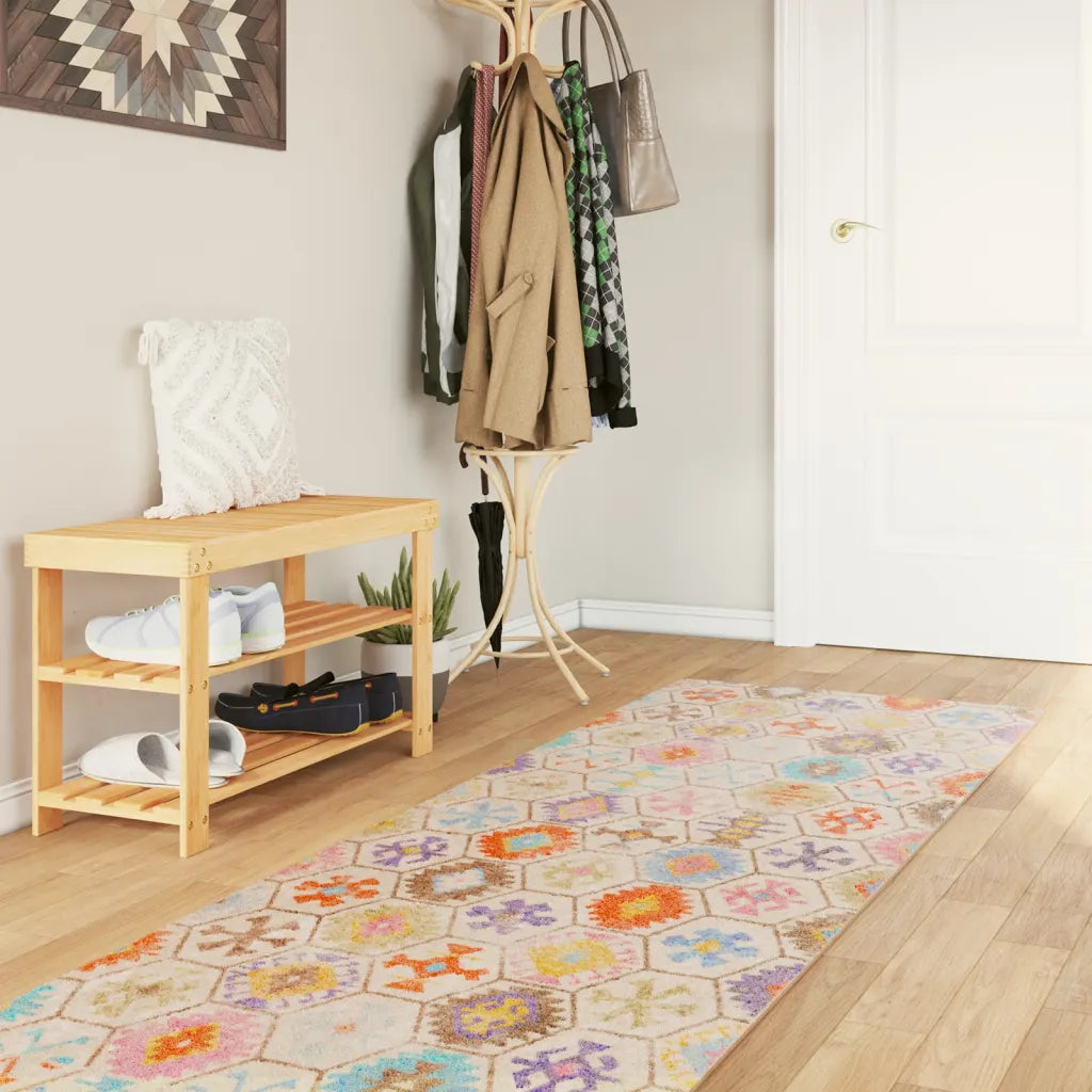 Tapete lavável 80x300 cm multicor