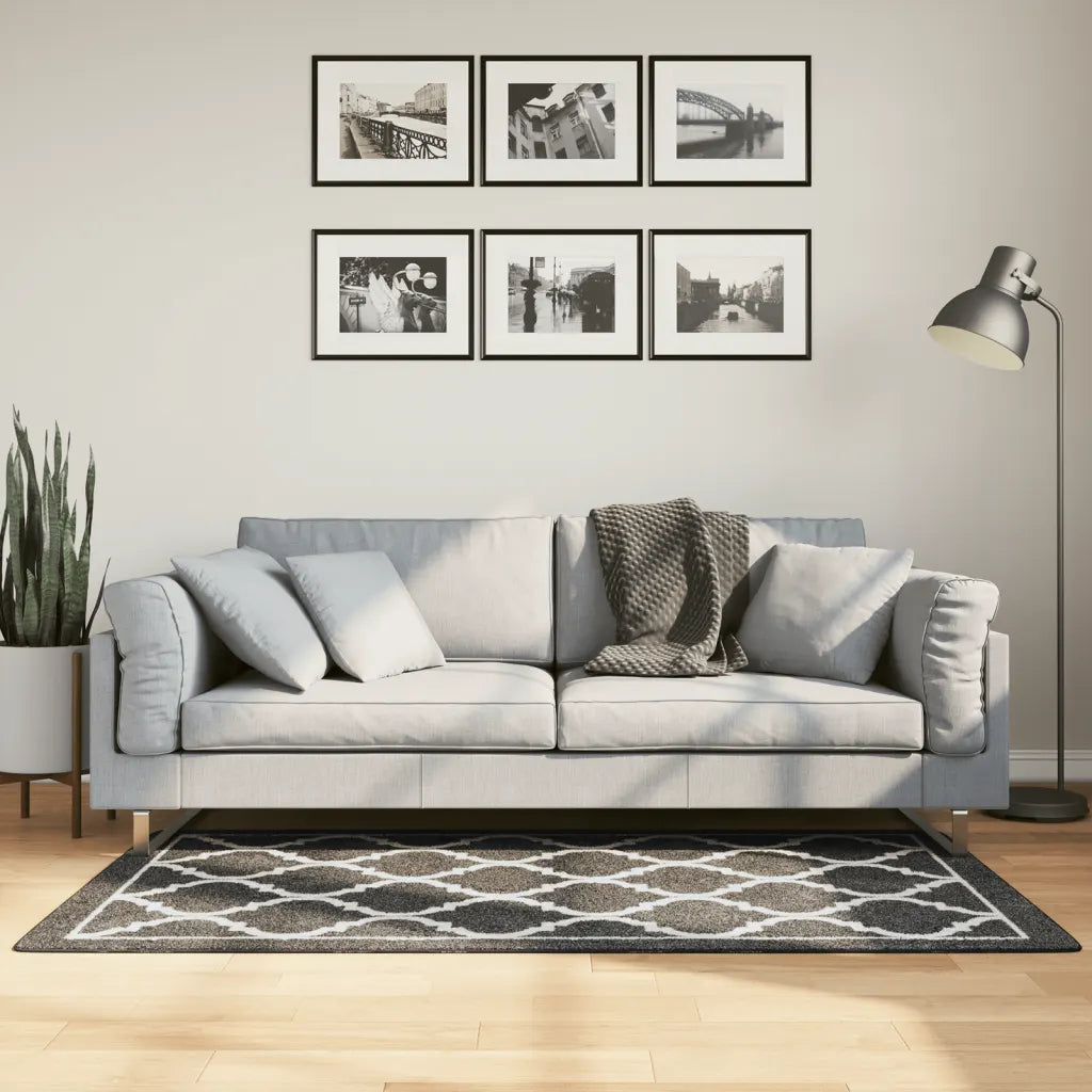 Tapete lavável 80x150 cm  e branco