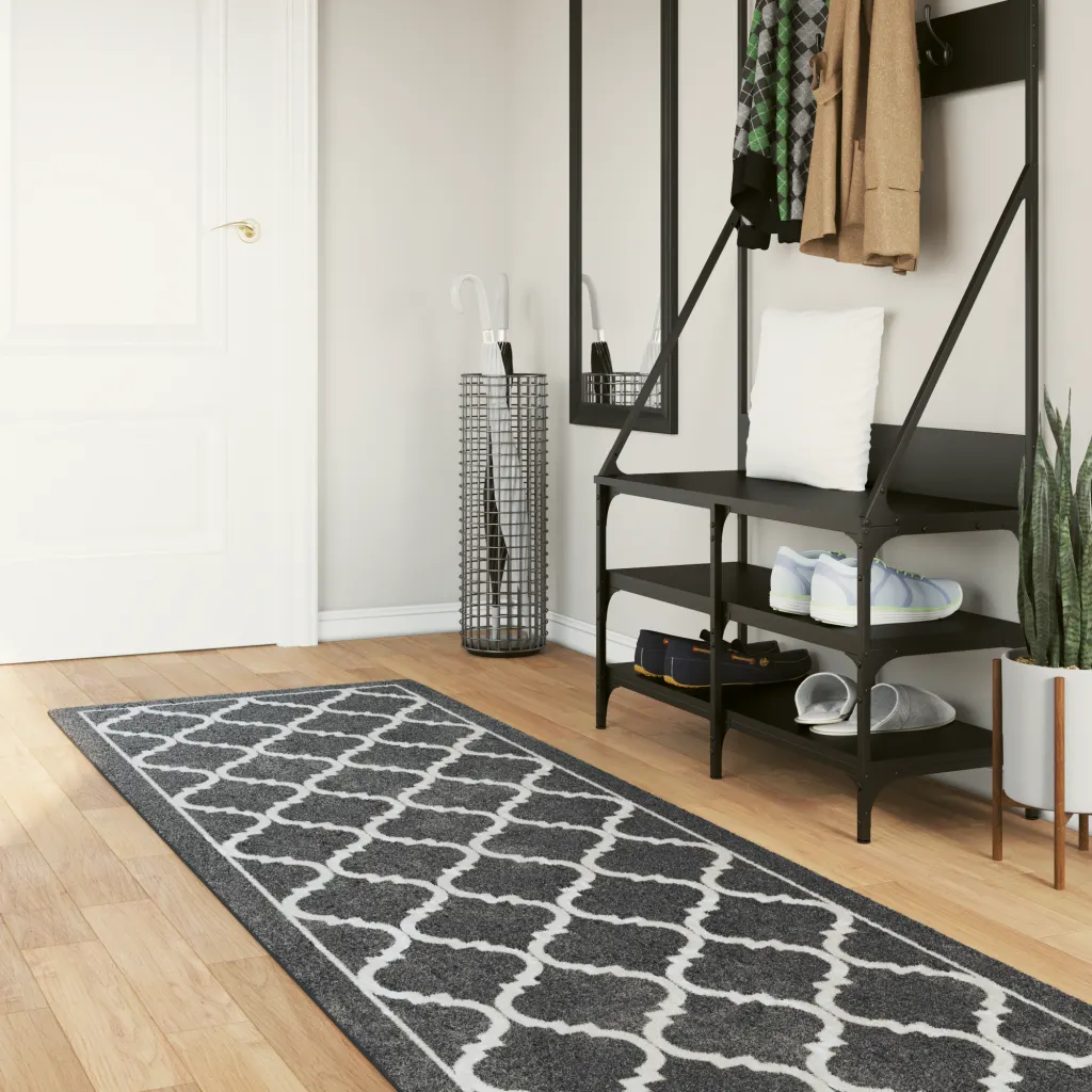 Tapete lavável 80x300 cm  e branco