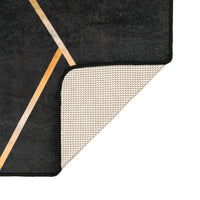Tapete lavável 80x150 cm  e dourado