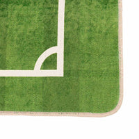vidaXL Tapete lavável antiderrapante infantil campo de futebol verde