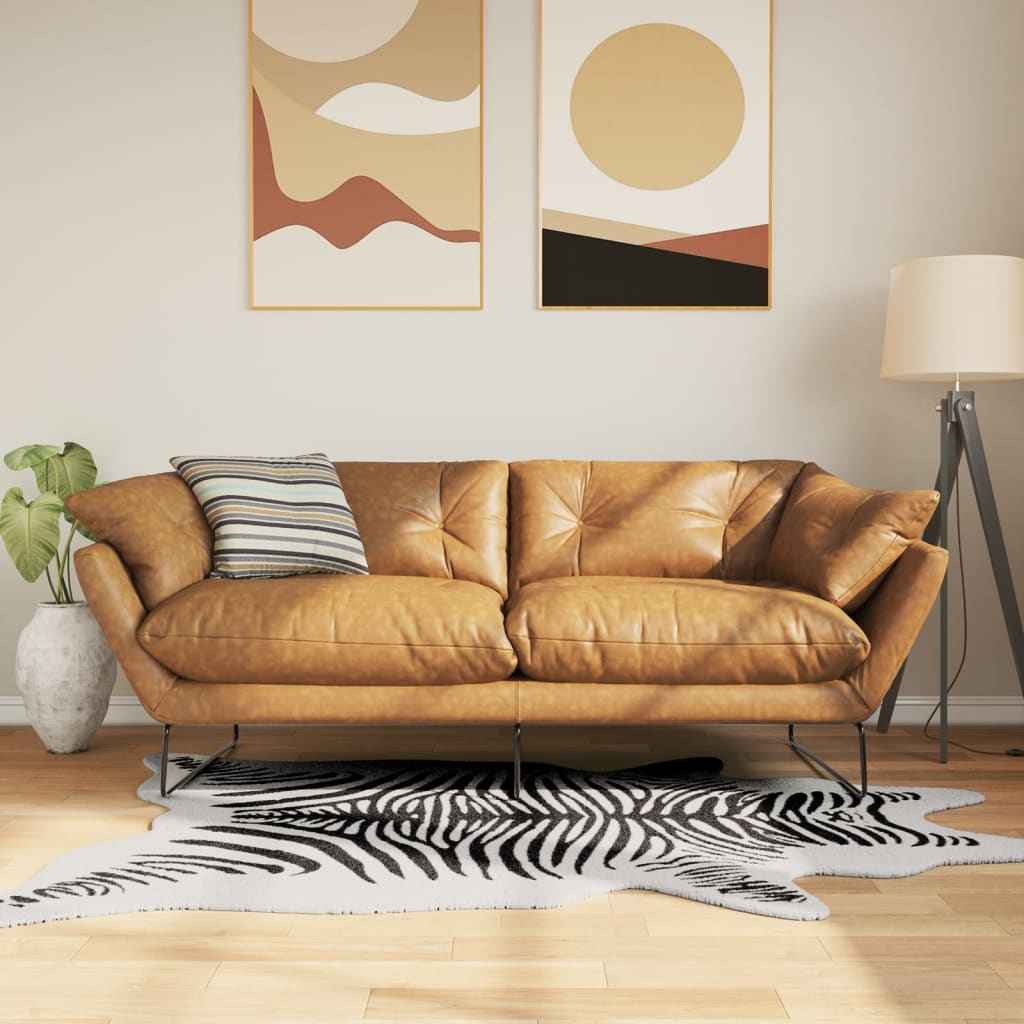 vidaXL Tapete lavável antiderrapante 120x170 cm zebra preto e branco