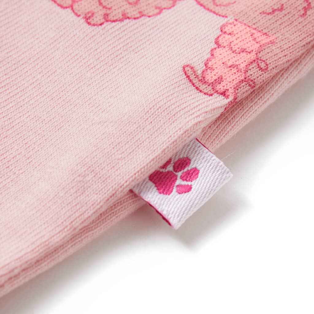 Pijama de manga curta para criança rosa-claro 92