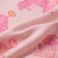 Pijama de manga curta para criança rosa-claro 92