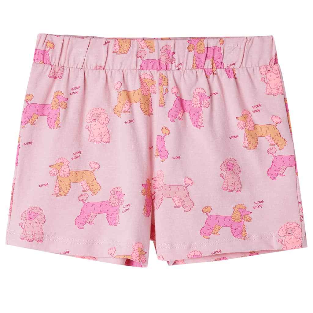 Pijama de manga curta para criança rosa-claro 92