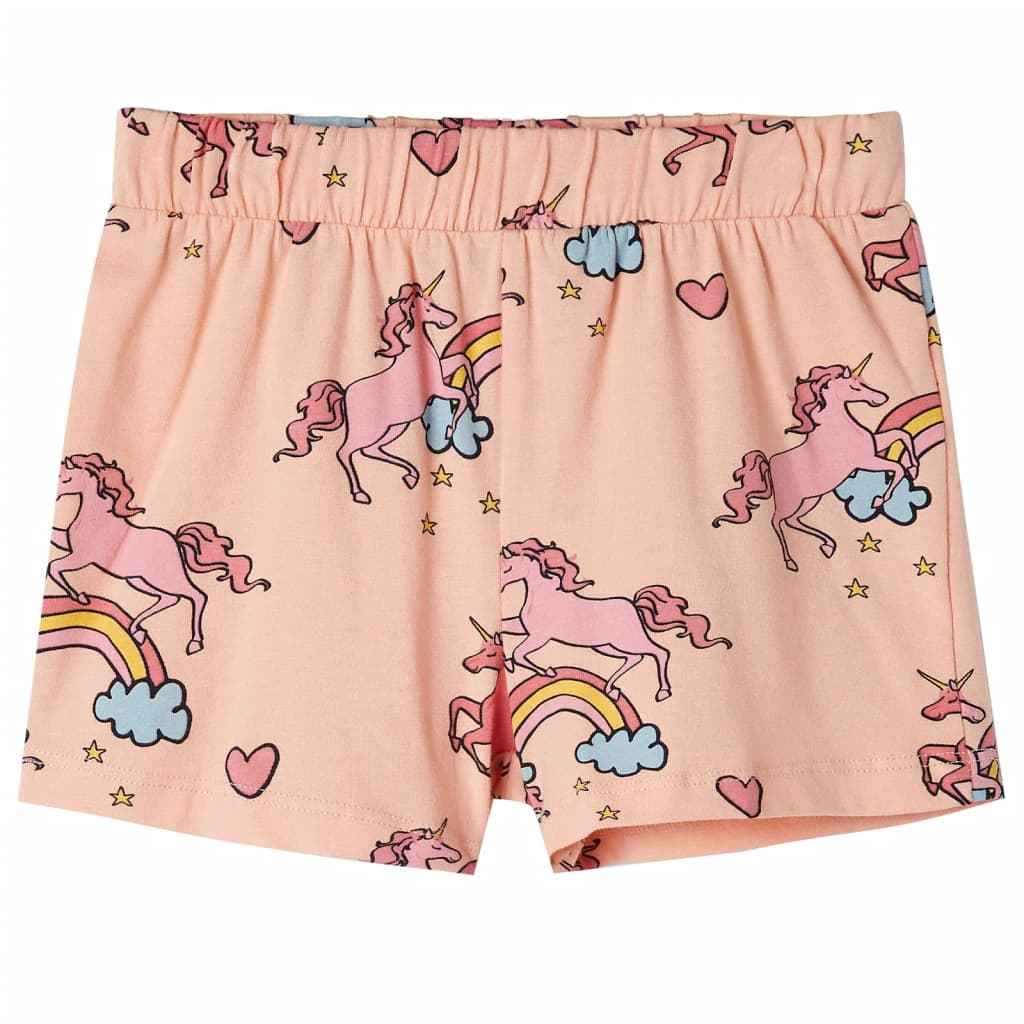 Pijama de manga curta para criança laranja-claro 92