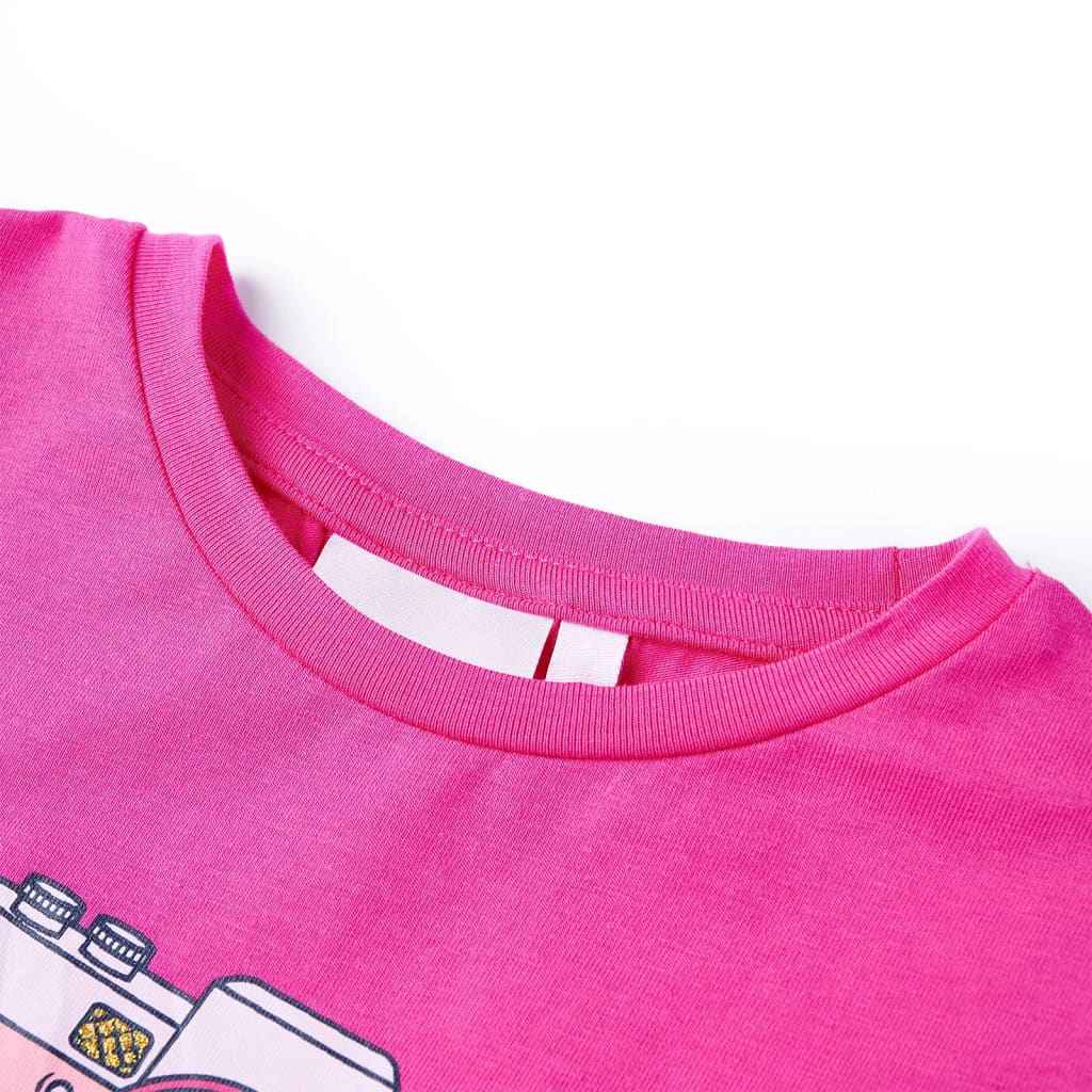 T-shirt de criança rosa-escuro 92