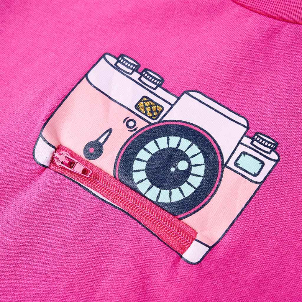 T-shirt de criança rosa-escuro 92